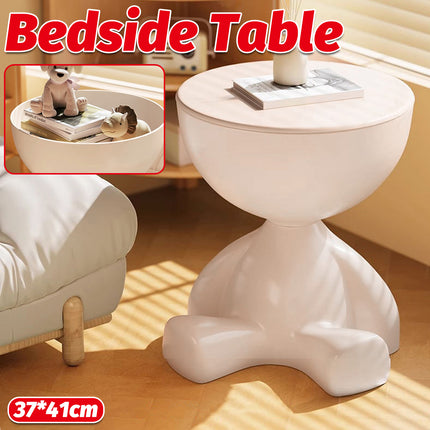 Plastic Bedside Table Sofa End Table Storage Rack Movable Coffee Table Mini Bear