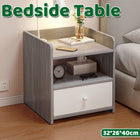 Nightstand Bedroom Side Cabinet Double Lockable Drawer Storage Bedside Cabinet