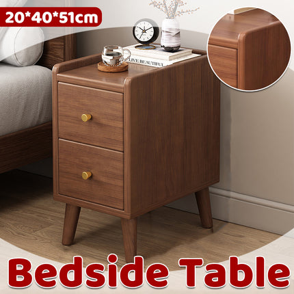 New Chinese Style Multi Functional Bedside Table Solid Wood Storage Drawer