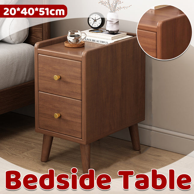 New Chinese Style Multi Functional Bedside Table Solid Wood Storage Drawer
