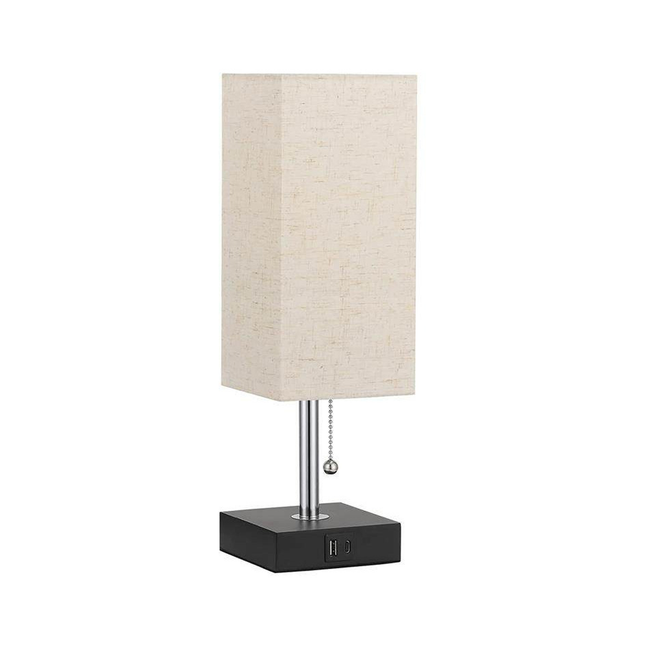 Modern Fabric Bedside Table Lamp Soft Light Bedroom Nightstand Lighting Decor