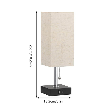 Modern Fabric Bedside Table Lamp Soft Light Bedroom Nightstand Lighting Decor