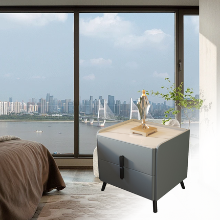 Simple Storage Bedside Cabinet 45cm Bedroom Nightstand Compact Home Organizer