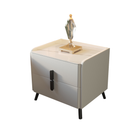 Simple Storage Bedside Cabinet 45cm Bedroom Nightstand Compact Home Organizer