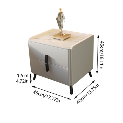 Simple Storage Bedside Cabinet 45cm Bedroom Nightstand Compact Home Organizer