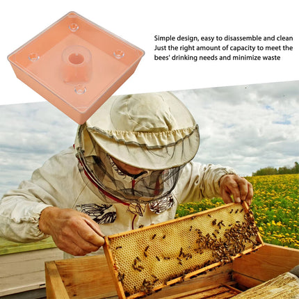 2PCS Bee Feeder Square Water Feeder Beehive Drinking Tool Plastic Beekeeping