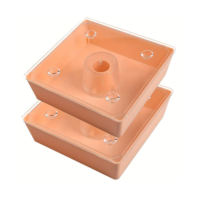 2PCS Bee Feeder Square Water Feeder Beehive Drinking Tool Plastic Beekeeping