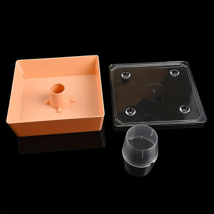 2PCS Bee Feeder Square Water Feeder Beehive Drinking Tool Plastic Beekeeping