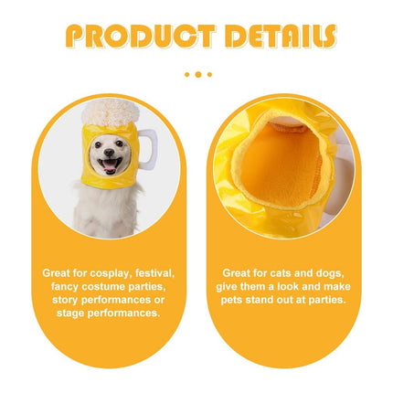 Pet Beer Style Hat Headpiece Pet Funny Feadgear Fun Pet Fecoration for Pet