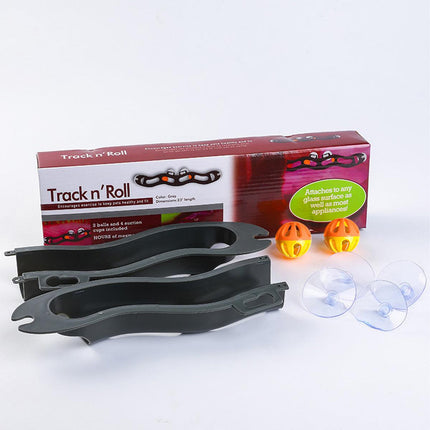 Folding Cat Track with Bell Self Healing Sucker Ball Toy Interactive Play Cats