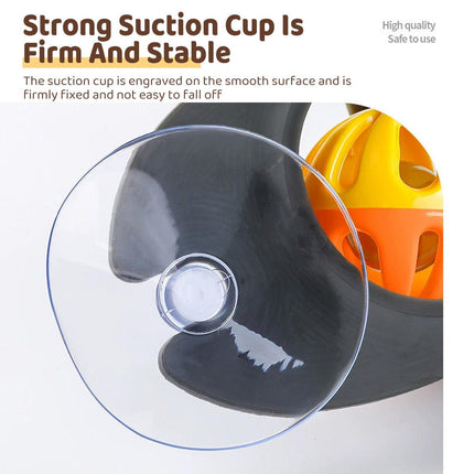Folding Cat Track with Bell Self Healing Sucker Ball Toy Interactive Play Cats