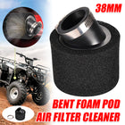 38mm Bent Foam Pod Air Filter Cleaner Motorcycle ATV Dirt Bike Washable Reusable
