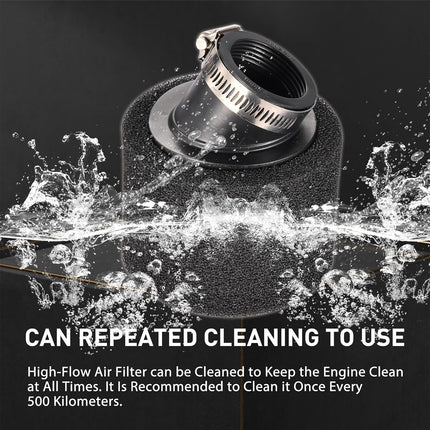 38mm Bent Foam Pod Air Filter Cleaner Motorcycle ATV Dirt Bike Washable Reusable