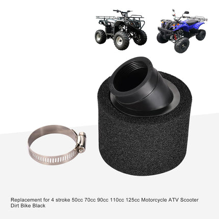 38mm Bent Foam Pod Air Filter Cleaner Motorcycle ATV Dirt Bike Washable Reusable