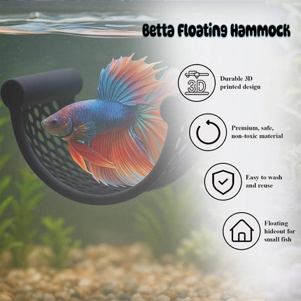 Floating Betta Fish Hammock - Aquarium Resting Cradle for Small Fish