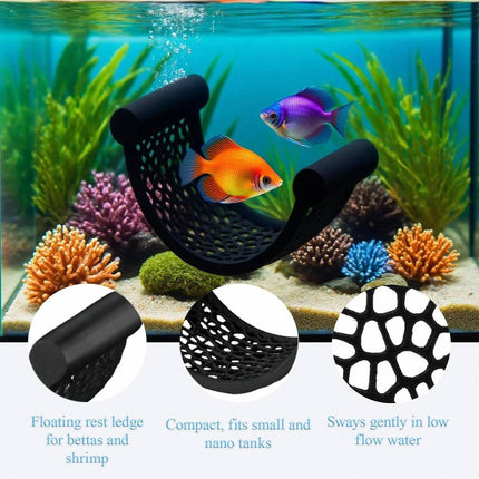 Floating Betta Fish Hammock - Aquarium Resting Cradle for Small Fish
