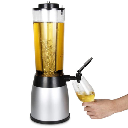 2.5L Beer Tower Beverage Dispenser Clear for Bar Party Home KTV Drink Serving