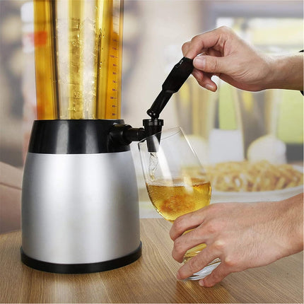 2.5L Beer Tower Beverage Dispenser Clear for Bar Party Home KTV Drink Serving
