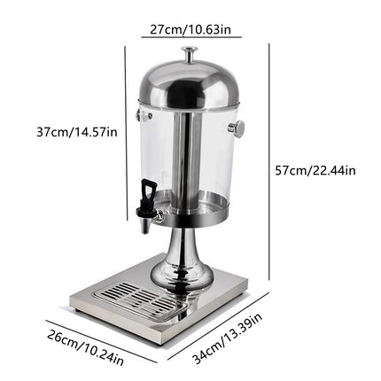 8L Stainless Steel Juice Dispenser Cold Beverage Coffee Milk Tea Machine