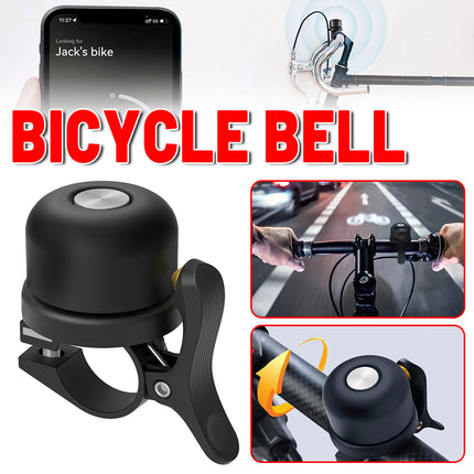 Black Bicycle Bell Crisp Sound Classic Bike Handlebar Ring Bell Accessory Use