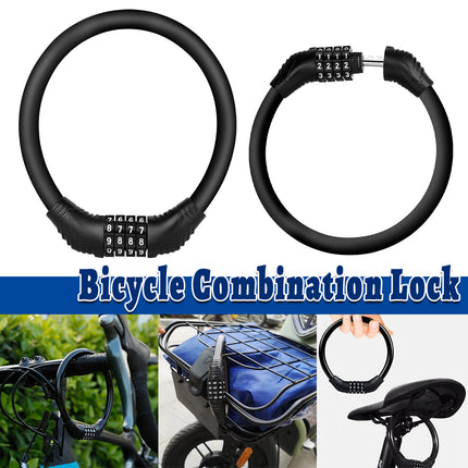 Portable Circular Combination Lock For Bicycles Motorcycles Anti Theft Security
