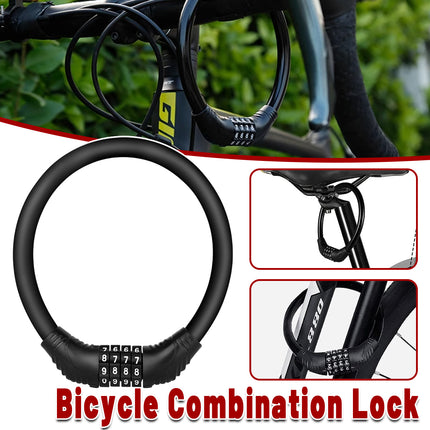 Portable Circular Combination Lock For Bicycles Motorcycles Anti Theft Security