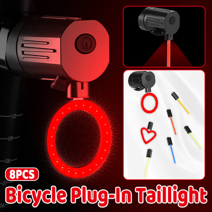 8pcs Bicycle Taillights Cycling Safety Indicator Lights LED Waterproof for Night