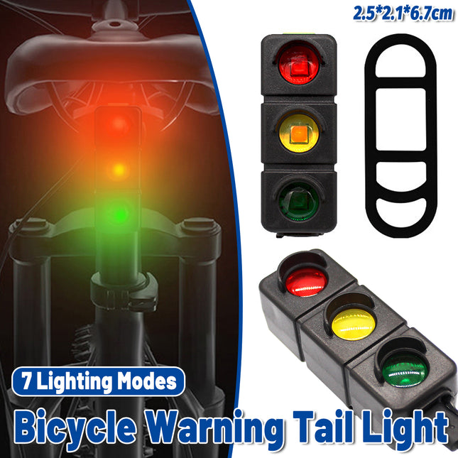 USB Rechargeable Bike Tail Light LED Rear Warning Lamp for Night Cycling