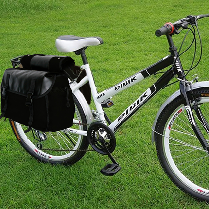 Bike Bag Motorbike Touring Saddle Bag Durable Canvas Bike Bicycle Rear Seat Bag