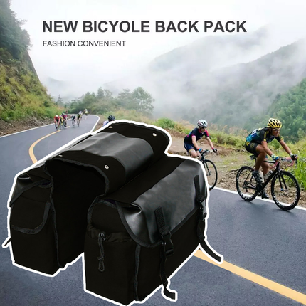 Bike Bag Motorbike Touring Saddle Bag Durable Canvas Bike Bicycle Rear Seat Bag