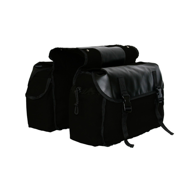 Bike Bag Motorbike Touring Saddle Bag Durable Canvas Bike Bicycle Rear Seat Bag
