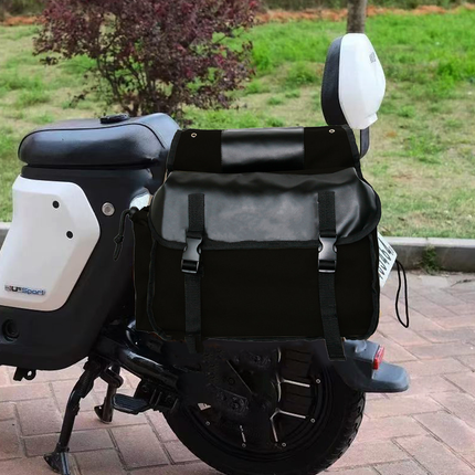 Bike Bag Motorbike Touring Saddle Bag Durable Canvas Bike Bicycle Rear Seat Bag