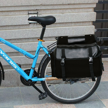 Bike Bag Motorbike Touring Saddle Bag Durable Canvas Bike Bicycle Rear Seat Bag