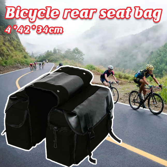 Bike Bag Motorbike Touring Saddle Bag Durable Canvas Bike Bicycle Rear Seat Bag