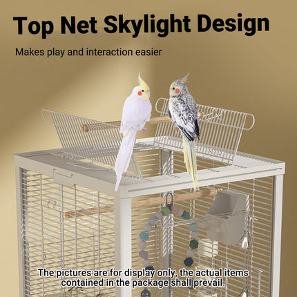 Bird Cage Double Layer Metal Villa Large Size Aviary House for Parrot Pet Indoor