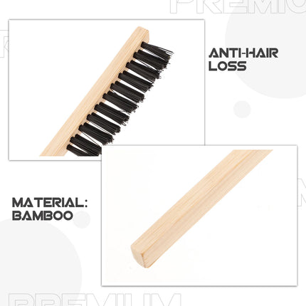 2pcs Bird Cage Cleaning Tool Set Bamboo Brush Stainless Steel Scraper Fork