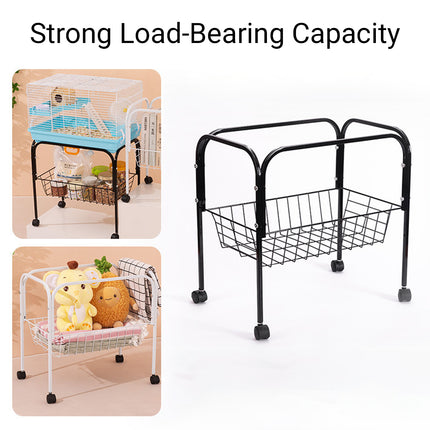Cage Mobile Storage Rack with Wheels for Birds Small Animal Cages Stable Durable