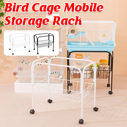 Cage Mobile Storage Rack with Wheels for Birds Small Animal Cages Stable Durable