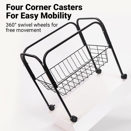 Cage Mobile Storage Rack with Wheels for Birds Small Animal Cages Stable Durable