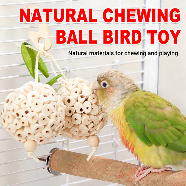 Parrot Chewing Ball Boredom Toy For Pet Bird Cage Playtime Mental Stimulation