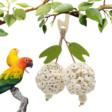 Parrot Chewing Ball Boredom Toy For Pet Bird Cage Playtime Mental Stimulation