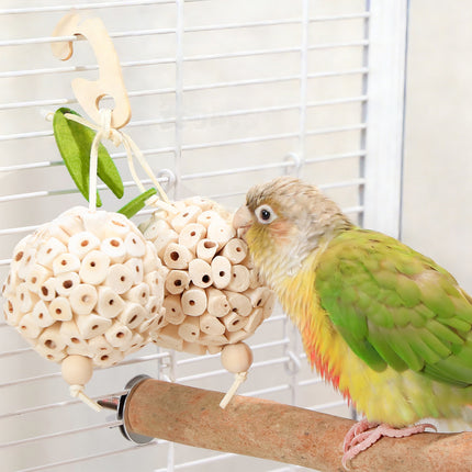 Parrot Chewing Ball Boredom Toy For Pet Bird Cage Playtime Mental Stimulation