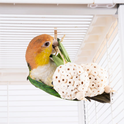 Parrot Chewing Ball Boredom Toy For Pet Bird Cage Playtime Mental Stimulation