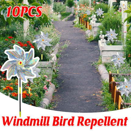 10PCS Bird-Driving Windmill Laser Device for Balcony Garden Farmland Bird Proof