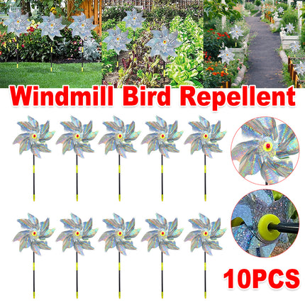 10PCS Bird-Driving Windmill Laser Device for Balcony Garden Farmland Bird Proof