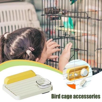 Bird Perch Stand Feeding Station Parrot Swing Platform Cage Accessories Toy