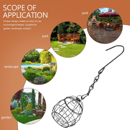 Outdoor Hanging Bird Feeder Cage Suspended Bird Feeding Device Garden Yard Decor