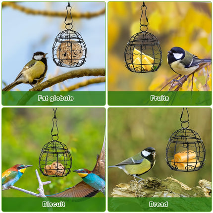 Outdoor Hanging Bird Feeder Cage Suspended Bird Feeding Device Garden Yard Decor