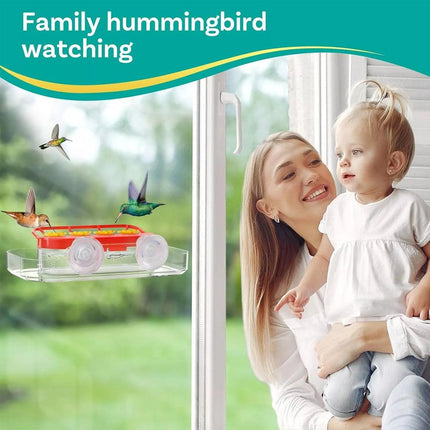 Window Mounted Hummingbird Feeder Easy to Install Feeding Station