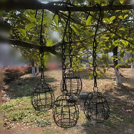 Outdoor Hanging Bird Feeder Cage Suspended Bird Feeding Device Garden Yard Decor
